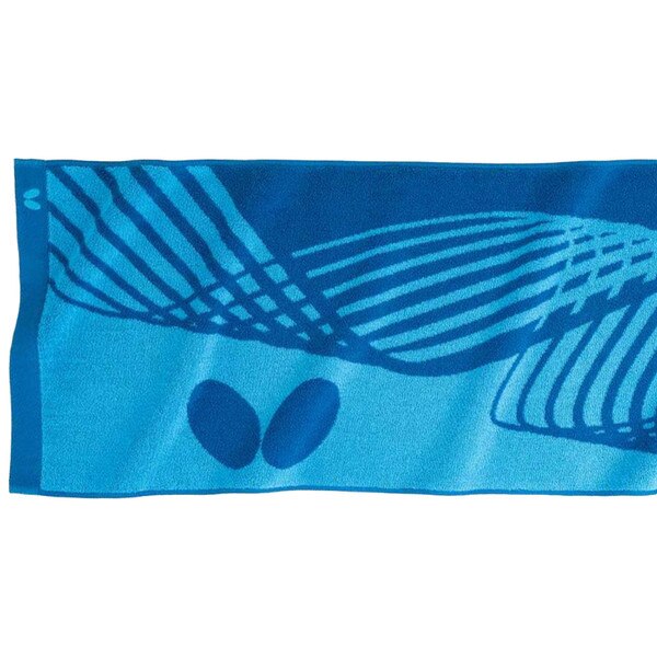 Butterfly Lasicle Sports Towel - Sky Blue - Blue Logo